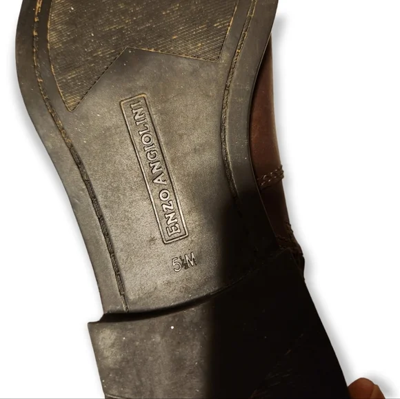 Enzo Angiolini Brown Leather Riding Boots sz 5.5 - Picture 3 of 3